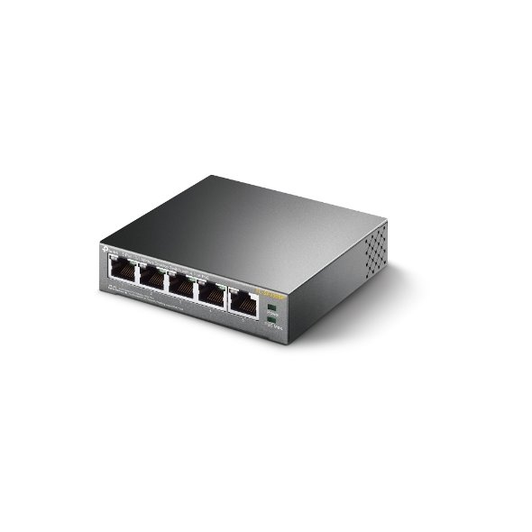 TP-LINK TL-SF1005P 5-Port 10/100M Desktop PoE Switch, 5 10/100M RJ45 Ports including 4 PoE Ports 