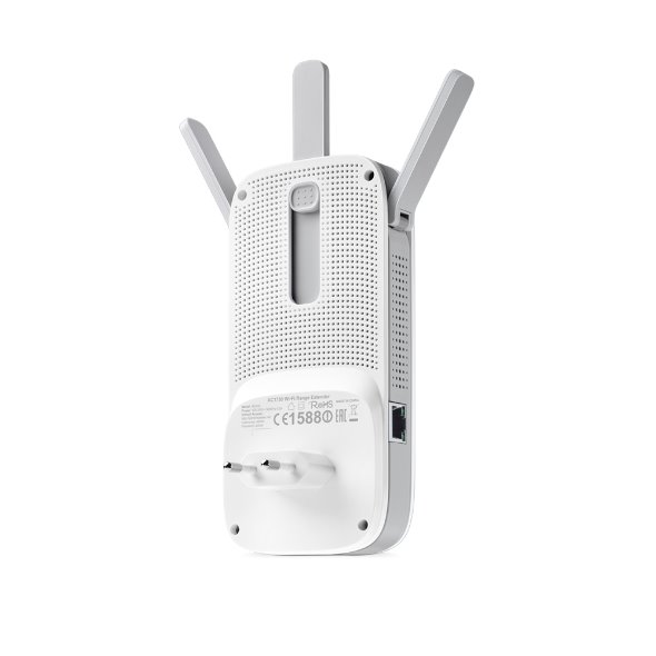TP-LINK RE450 AC1750 Wi-Fi Range Extender, Wall Plugged, Qualcomm CPU, 3 external antennas, 1 Gigabit Port 