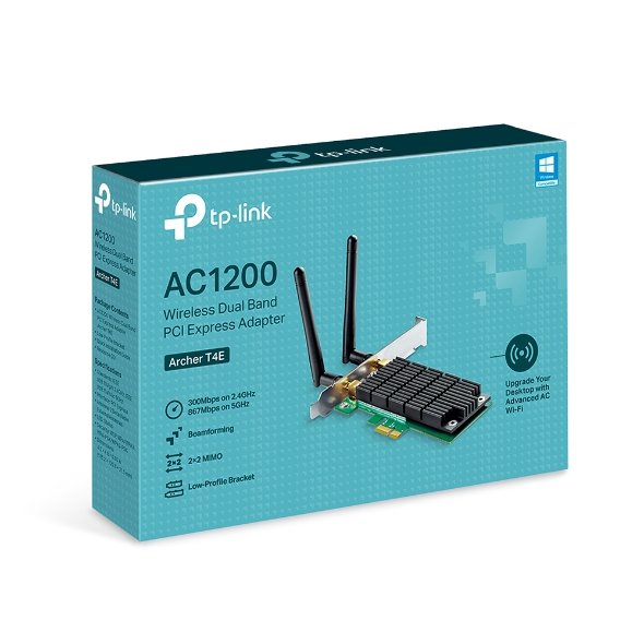 TP-LINK Archer T4E AC1200 Wi-Fi PCI Express Adapter, 867Mbps at 5GHz + 300Mbps at 2.4GHz, Beamforming 