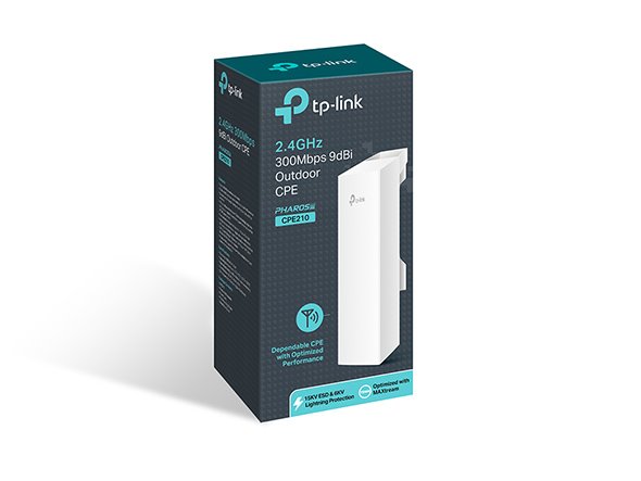 2.4 GHz 300 Mbps 9 dBi Outdoor CPE PORT: 1× 10/100 Mbps Shielded Ethernet Port SPEED: 300 Mbps at 2.4 GHz FEATURE: 9 dBi 