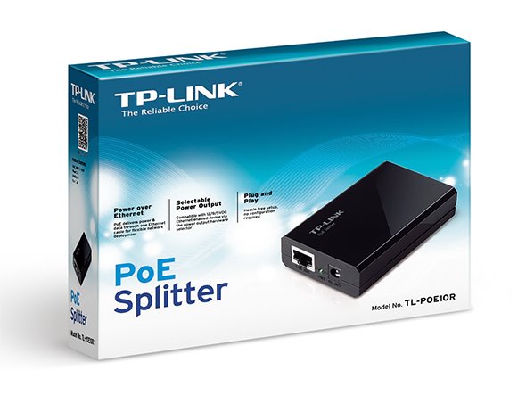 TP-LINK TL-PoE10R PoE Splitter Adapter,802.3af Compliant,Data and Power Carried over The Same Cable Up to 100 Meters 