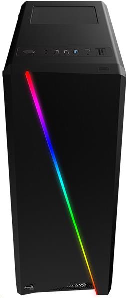 Aerocool Cylon skrinka ATX, RGB LED, CR, čierna, bez zdroja 