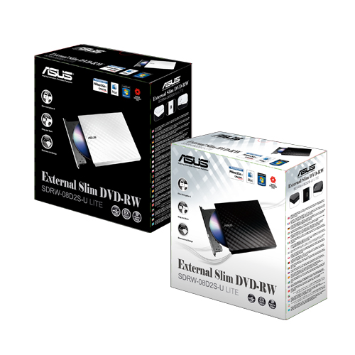 ASUS SDRW-08D2S-U Lite externá DVD-RW USB-A + software, čierna 