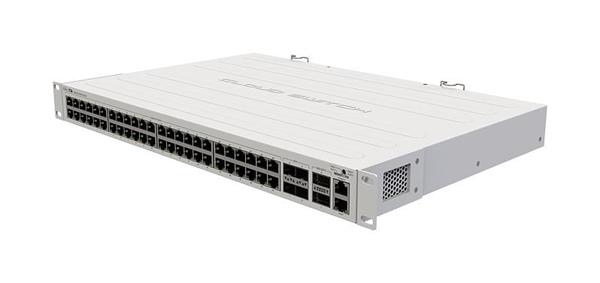 MIKROTIK RouterBOARD Cloud Router Switch CRS354-48G-4S+2Q+RM L5 (650MHz; 64MB RAM; 48xGLAN; 4x10G SFP+, 2x40G QSFP+)rack 