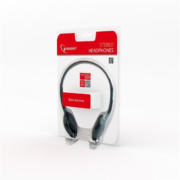 Gembird Stereo slúchadlá s ovládaním hlasitosti, 3.5 mm miniJack, čierne 