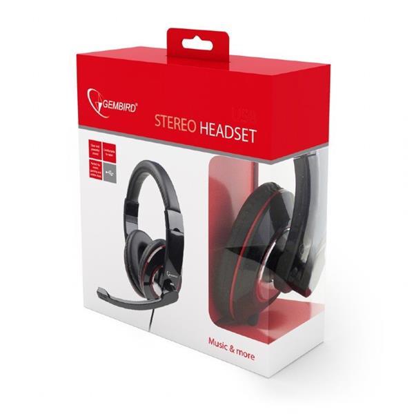 Gembird Stereo headset s mikrofónom, 2 x 3.5 mm miniJack, čierny 