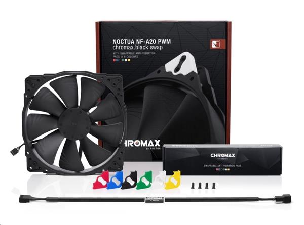 Noctua NF-A20 PWM chromax.black.swap ventilátor 200x200x30 mm 