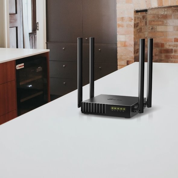 TP-LINK "AC1200 Dual-Band Wi-Fi RouterSPEED: 300 Mbps at 2.4 GHz + 867 Mbps at 5 GHzSPEC: 4× Antennas, 1× 10/100M WAN  
