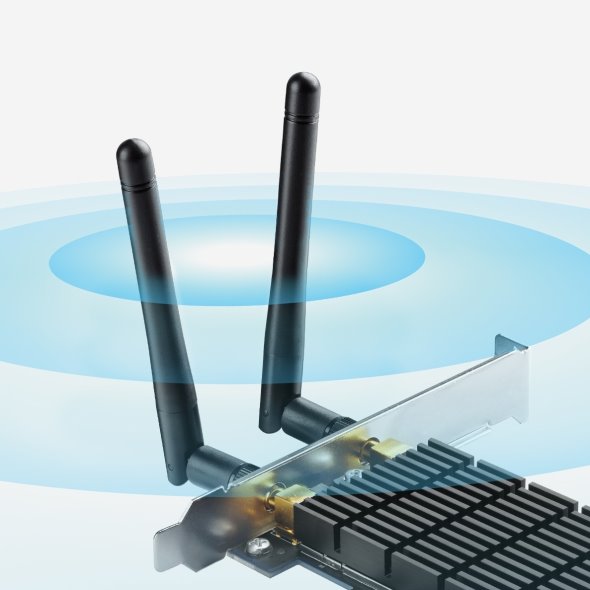 AXE5400  Tri-Band Wi-Fi 6E Bluetooth PCI Express Adapter
SPEED: 2402 Mbps at 6 GHz + 2402 Mbps at 5 GHz + 574 Mbps at 2 