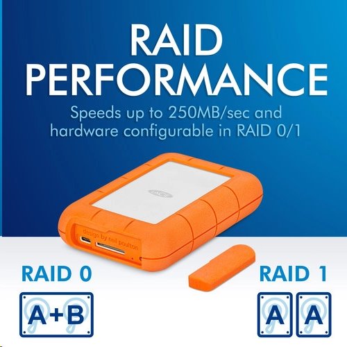LaCie Rugged RAID PRO 4TB 2,5" External HDD USB 3.1/ USB-C 