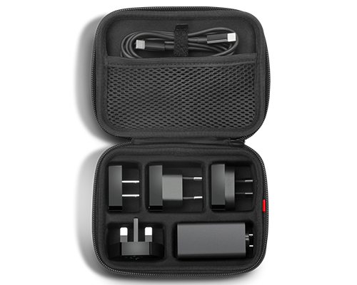 Lenovo 65W, USB-C, AC Adapter, Travel adapter, 1,8m kabel (UK/US/AU/EU plugs) 