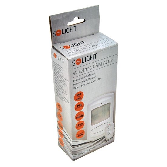 Solight GSM Alarm, pohybový senzor, diaľk. ovl., biely 