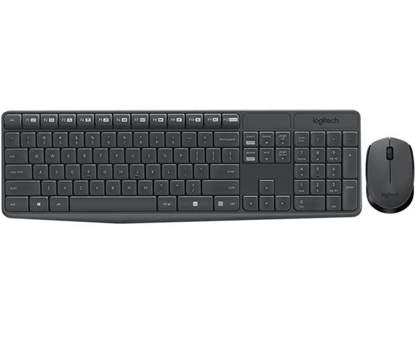 Logitech® MK235 Wireless Keyboard and Mouse - GREY - US INT"L - INTNL 