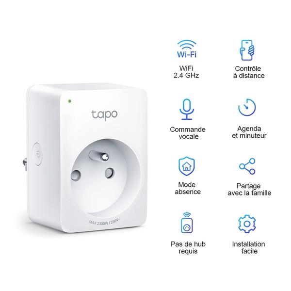 TP-LINK "Mini Smart Wi-Fi SocketSPEC: 220-240 V, Max Load 10 A, 50/60 Hz, 2.4 GHz Wi-Fi, Bluetooth 4.2 (onboarding only 