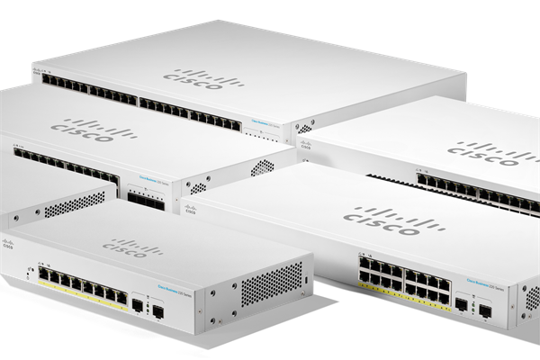 Cisco switch CBS220-24T-4G (24xGbE,4xSFP,fanless) 