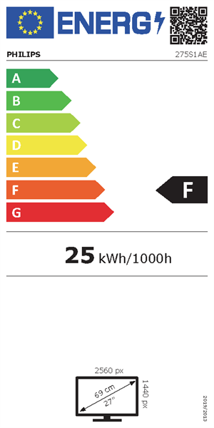 Philips 275S1AE/00 27" IPS LED 2560x1440 50 000 000:1 4ms 300cd DP HDMI DVI pivot repro cierny 