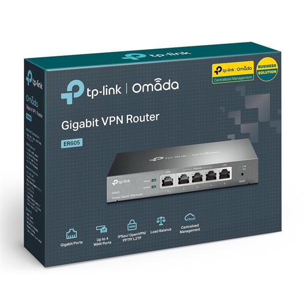 TP-LINK "SafeStream™ Gigabit Multi-WAN VPN Router PORT: 1× Gigabit RJ45 WAN Port, 3× Gigabit RJ45 WAN/LAN Ports, 1× Gig 