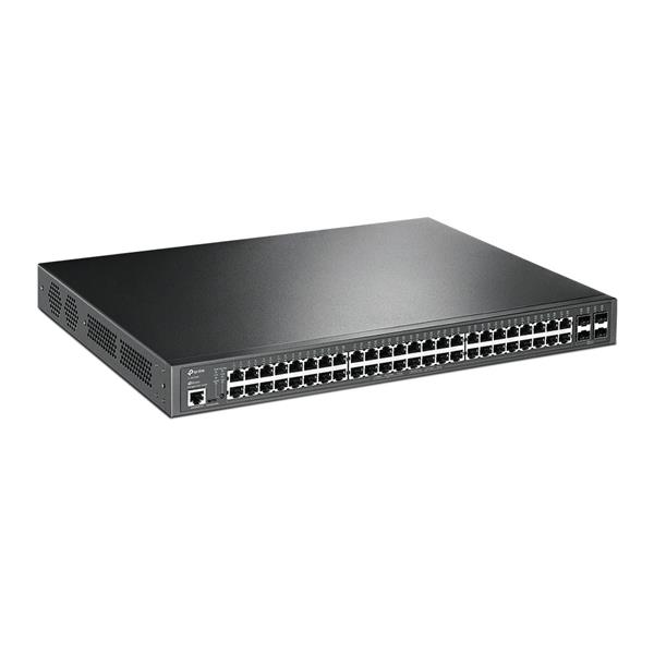 TP-LINK "JetStream™ 52-Port Gigabit L2+ Managed Switch with 48-Port PoE+PORT: 48× Gigabit PoE+ Ports, 4× Gigabit SFP Sl 