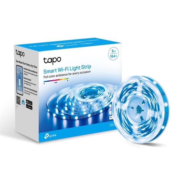 TP-LINK "Tapo Smart Light Strip, MulticolorSPEC: 2.4 GHz Wi-Fi, 802.11b/g/n, one 16.4 ft/5m LED light strip(cut to size 