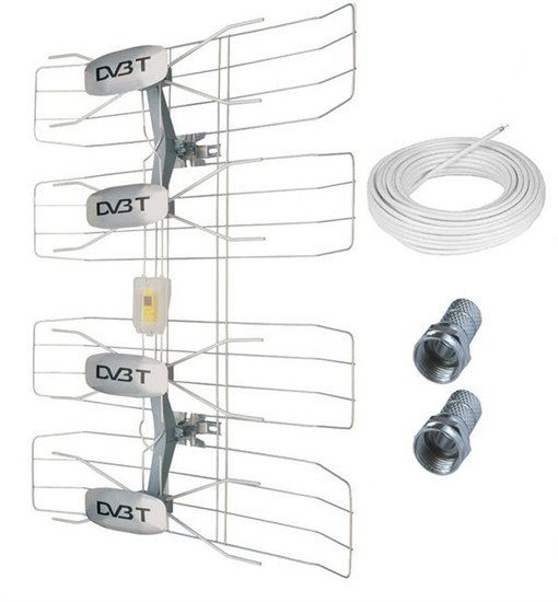 Solight vonkajšia DVB-T anténa, 42-47dB, VHF UHF, 6. - 69. kanál