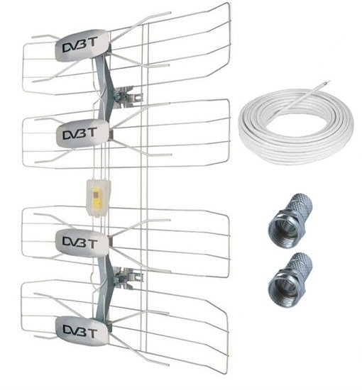 Solight vonkajšia DVB-T anténa, 42-47dB, VHF/UHF, 6. - 69. kanál