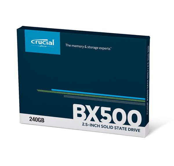 Crucial BX500  240GB 2.5" SATA 6Gb/s, Read/Write: 540/500 MB/s