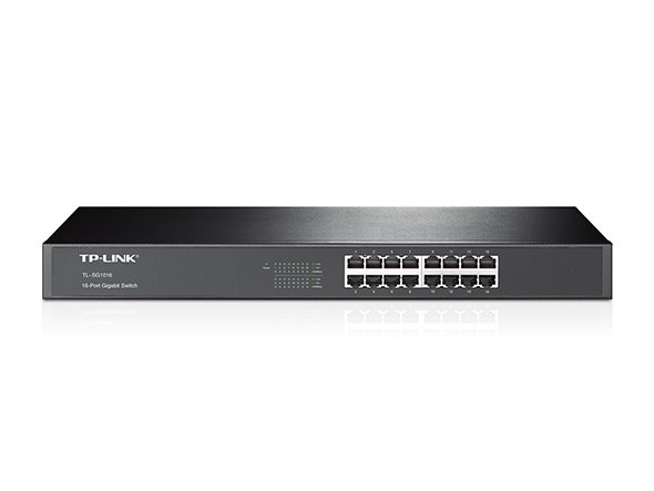 16-Port Gigabit Switch
PORT: 16× Gigabit RJ45 Ports
SPEC: 1U 19-inch Rack-mountable Steel Case
FEATURE: Plug and Play