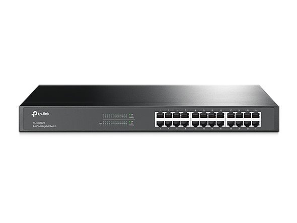 TP-LINK TL-SG1024 24-Port Gigabit Switch, 24 Gigabit RJ45 Ports, 1U 19-inch Rack-mountable Steel Case