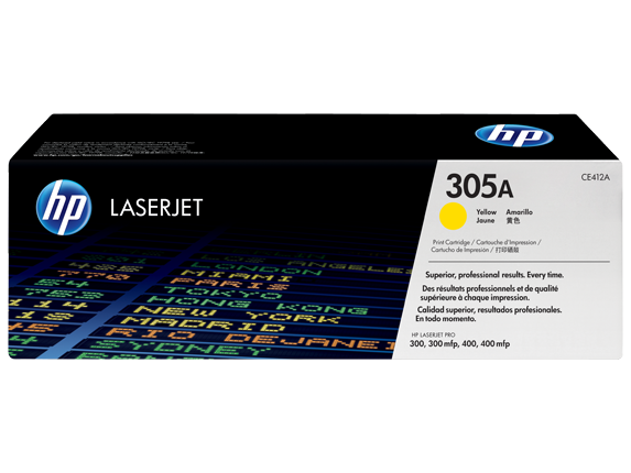 HP toner žltý HP305A /vyťaženosť cca 2600str/