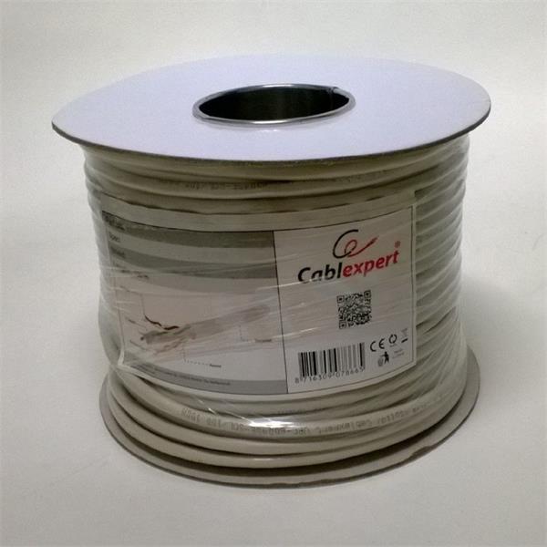 Gembird LAN kábel CAT6, UTP, prémiové CCA vodiče, 100 m, šedý
