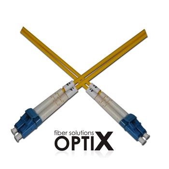 Optický  duplex kabel 09/125, LC/LC, LSOH, (OS2), G657A, 0,5m