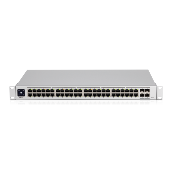Ubiquiti Networks UniFi Switch PRO 48 managed Layer 3 switch with (48) Gigabit Ethernet ports. (4) 10G SFP+ uplinks offe
