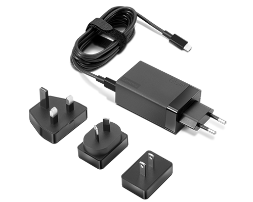 Lenovo 65W, USB-C, AC Adapter, Travel adapter, 1,8m kabel (UK/US/AU/EU plugs)