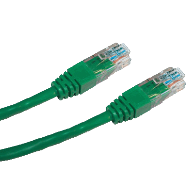 patch kábel Cat5E, UTP, 1m, zelený