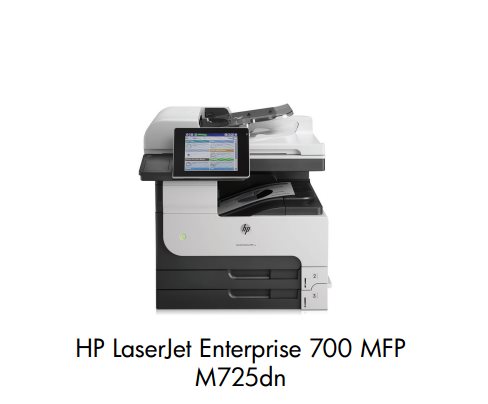 HP LaserJet Enterprise 700 MFP M725dn (A3,  41 strán za minútu A4,  USB,  Ethernet,  tlač/ skenovanie/ kopírovanie/ digitálne 