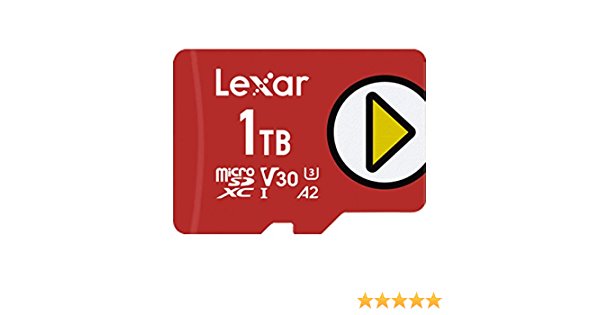 1TB Lexar® PLAY microSDXC™ UHS-I cards, up to 150MB/s read