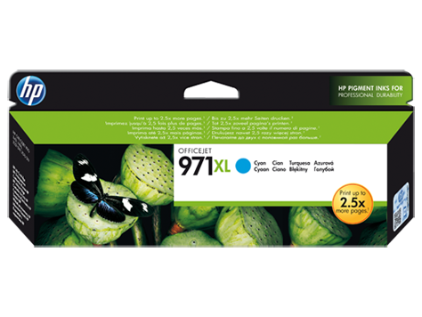 Azúrová atramentová kazeta HP 971XL Officejet