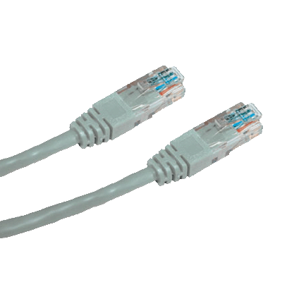 patch kábel Cat6, UTP, 0,5m, šedý