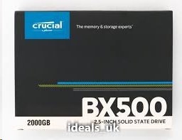 Crucial BX500  2TB 2.5"  SATA 6Gb/s, Read/Write: 540/500 MB/s