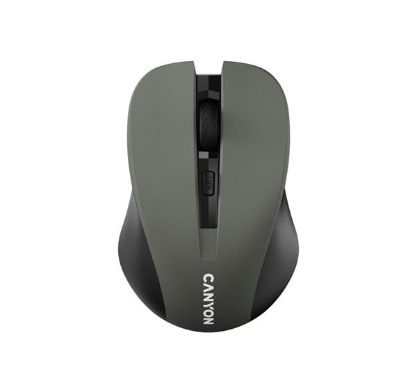 Canyon OnClick W01, Wireless optická myš USB, 800/1000/1200 dpi, šedo-čierna