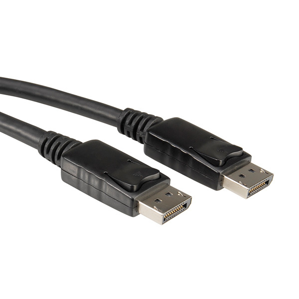 ROLine Kábel DisplayPort M M 2m, 4K@60Hz UHD v1.2, 21.6Gbit s, čierny