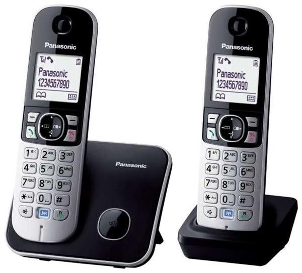 Panasonic KX-TG6812FXB telefon bezsnurovy DECT  cierny 2x