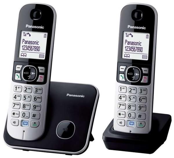 Panasonic KX-TG6812FXB telefon bezsnurovy DECT / cierny 2x