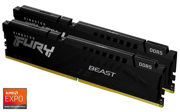 DDR 5.... 64GB . 6000MHz. CL36 FURY Beast Black Kingston AMD EXPO (2x32GB)