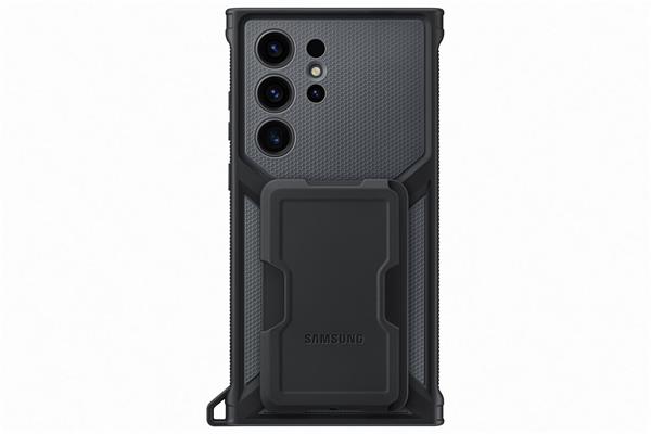 Samsung ochranný kryt s odnímateľným úchytom na príslušenstvo pre Samsung Galaxy S23 Ultra, čierne