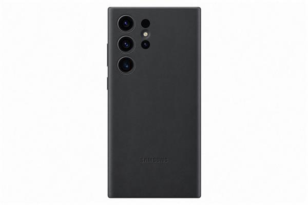 Samsung Kožený zadný kryt pre Samsung Galaxy S23 Ultra, čierny