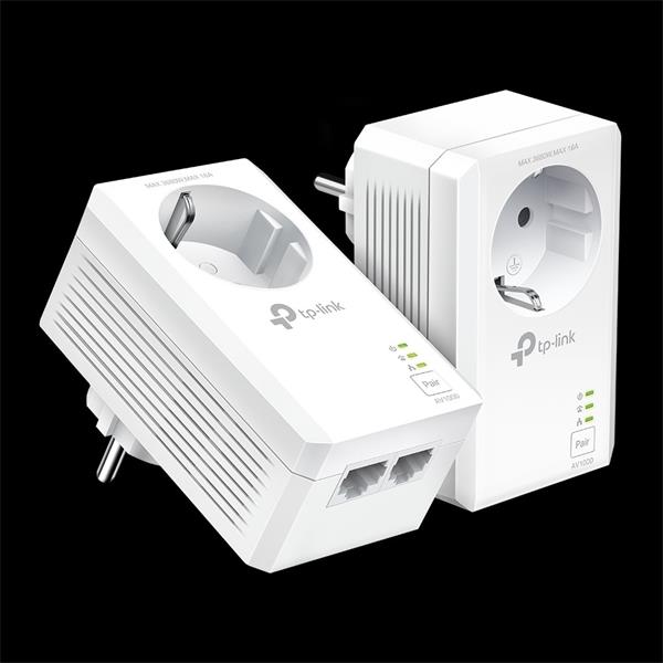 TP-LINK "AV1000 Gigabit Passthrough Powerline Starter KitSPEED: 1000 Mbps PowerlineSPEC: Broadcom CPU, HomePlug AV2, 1