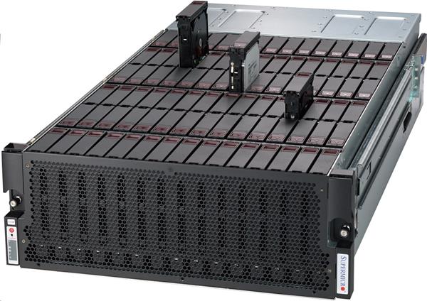 Supermicro SuperChassis 946ED-R2KJBOD  90 x 3.5” or 2.5” Top Loading SAS3 12Gb/s Hot-swappable HDD