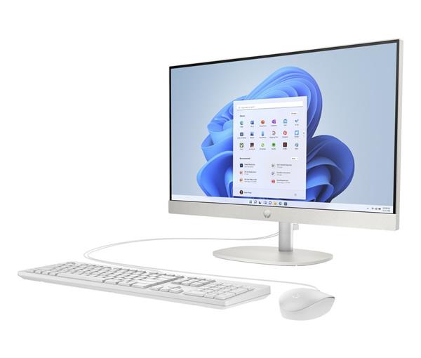 HP 24-cr0002nc AiO, R5-7520U, 23.8 1920x1080/IPS, UMA, 16GB, SSD 512GB, W11H, 2-2-0, White, WiFi+BT