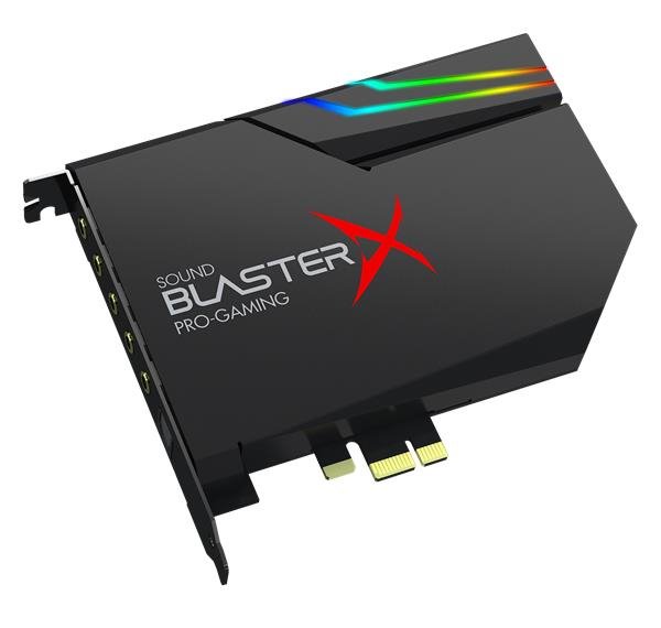 Creative Sound BlasterX AE-5 Plus herná zvuková karta Hi-Res, DAC prevodník, s osvetlením RGB, PCI-e interná